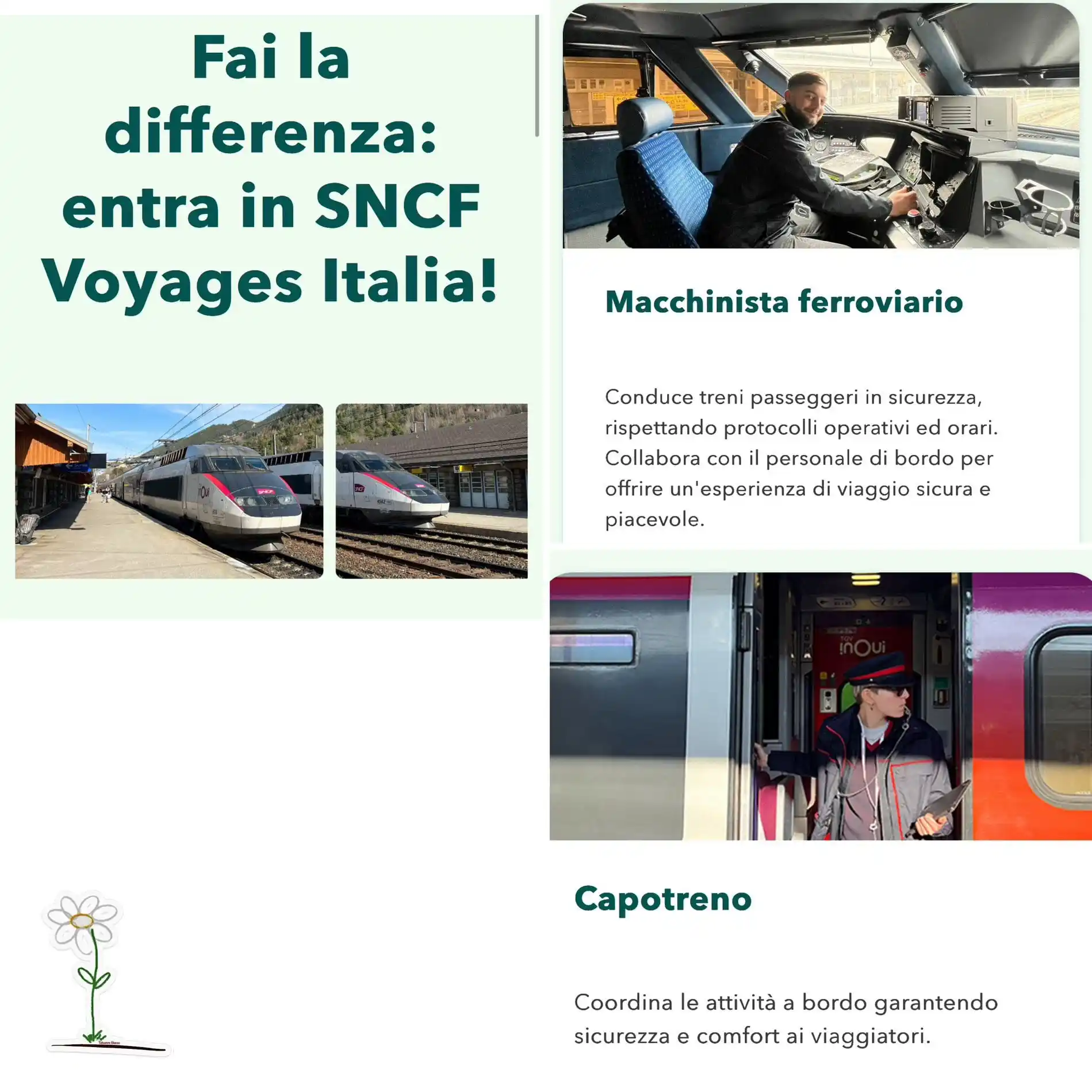 Image from La Voce del Cantoniere: Sncf Voyages Italia: assunzioni nelle ferrovie Posizioni aperte htt...