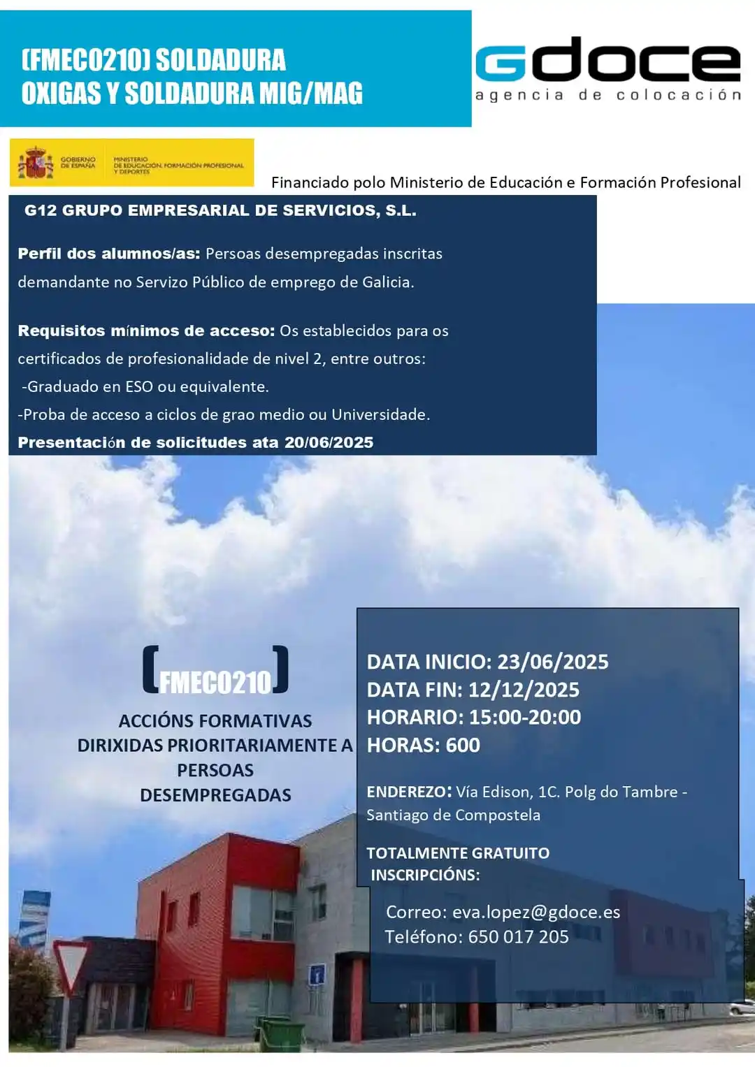 Image from Concello da Baรฑa โ Canle Oficial de WhatsApp: ๐ฃ Solicitan a difusiรณn do seguinte ๐๐ฎ๐ซ๐ฌ๐จ ๐ ๐ซ๐๐ญ๐ฎ๐ขฬ๐ญ๐จ O ๐...