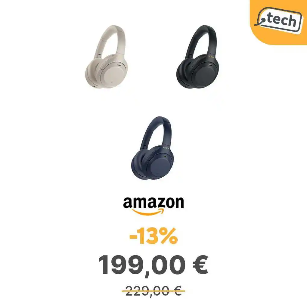 Image from offerte.club: *Sony WH-1000XM4 Cuffie Over-ear Wireless con Noise Cancelling* 👉 ht...
