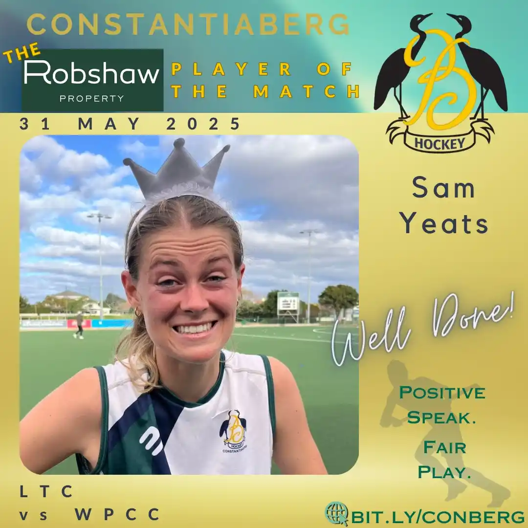 Image from ConBerg Hockey Club: The *Robshaw Property* Player of the Match! <a class="text-blue-500 h...
