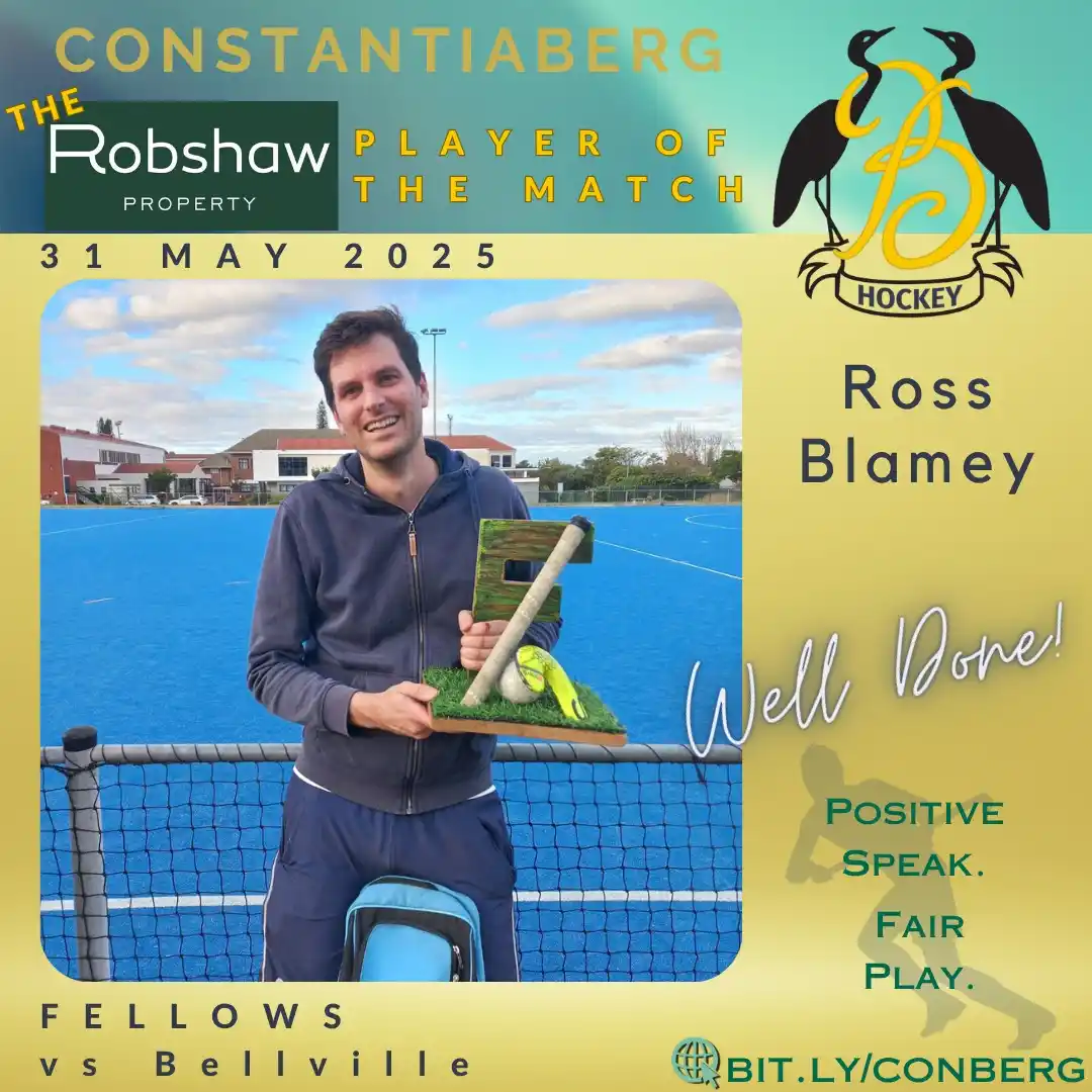 Image from ConBerg Hockey Club: The *Robshaw Property* Player of the Match! <a class="text-blue-500 h...