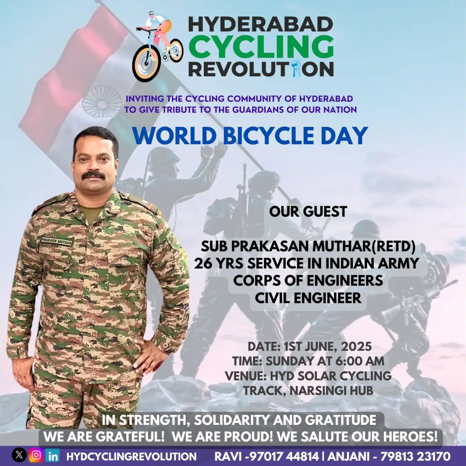 Image from Hyderabad Cycling Revolution: *This World Bicycle Day, Hyderabad Cycling Revolution gears up not jus...