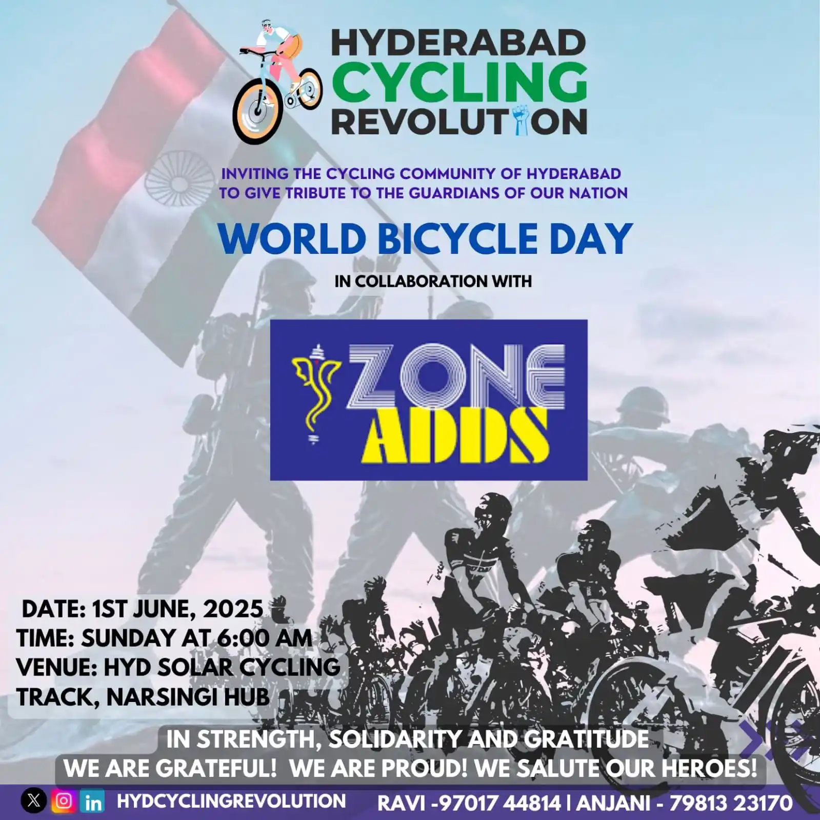 Image from Hyderabad Cycling Revolution: *This World Bicycle Day, Hyderabad Cycling Revolution gears up not jus...