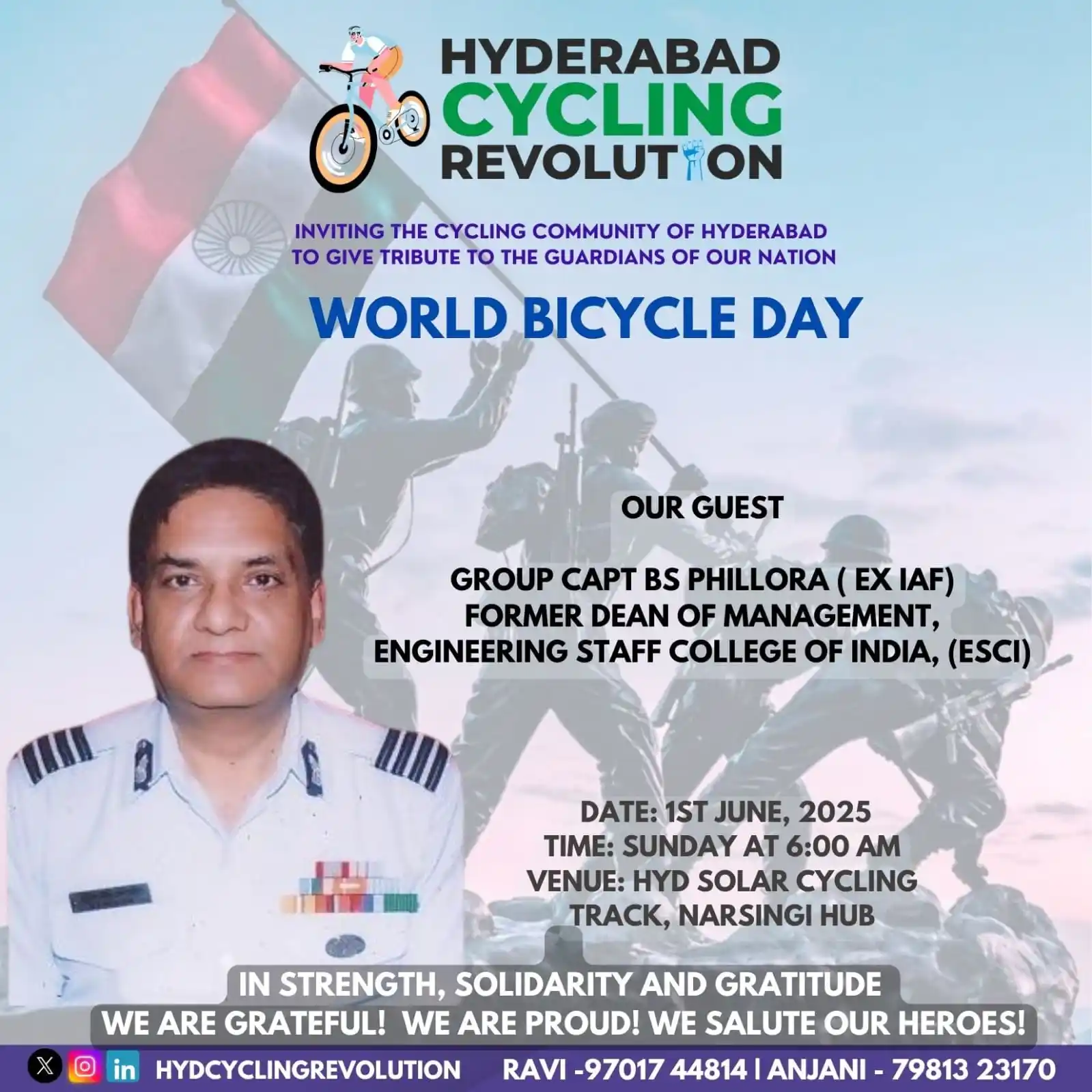 Image from Hyderabad Cycling Revolution: *This World Bicycle Day, Hyderabad Cycling Revolution gears up not jus...