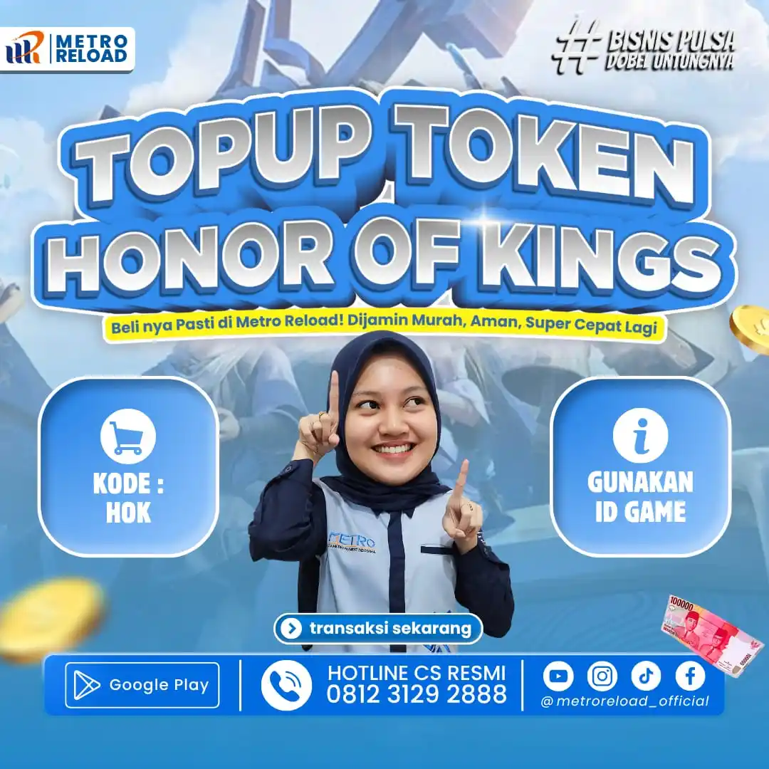 Image from Metro Customer Care Official: Top up Honor of Kings? Gak perlu nunggu lama! ⚡️ Proses cepat, aman, d...