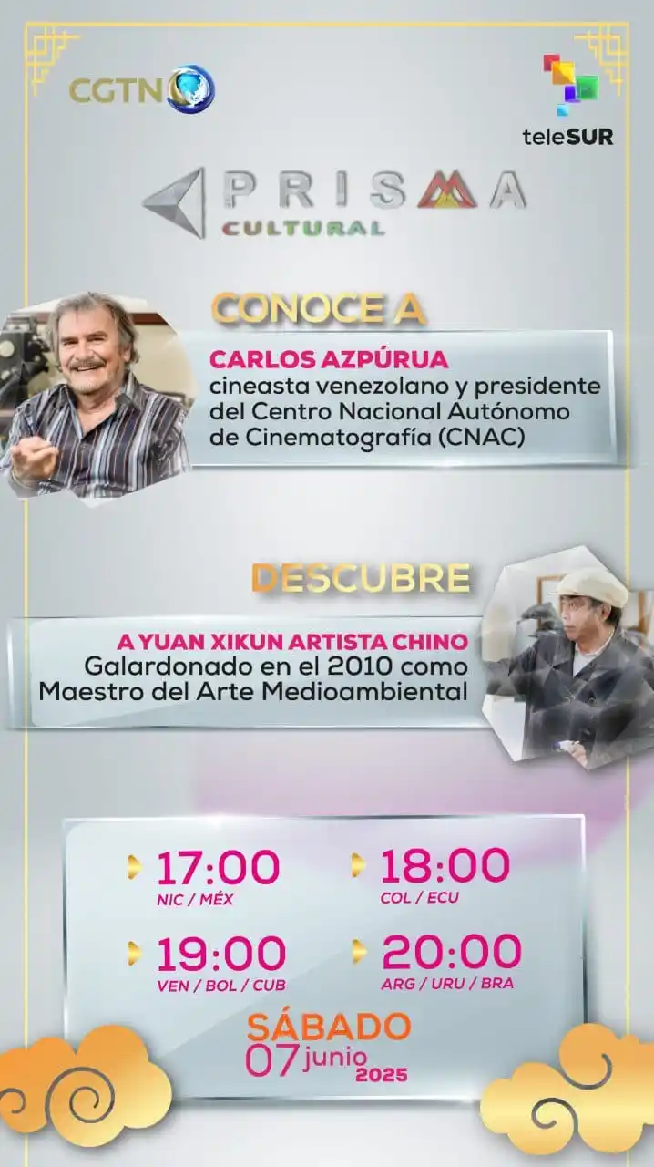 Image from teleSUR: 🎞️🇻🇪 *Hoy en Prisma Cultural conoce a Carlos Azpúrua, cineasta ven...