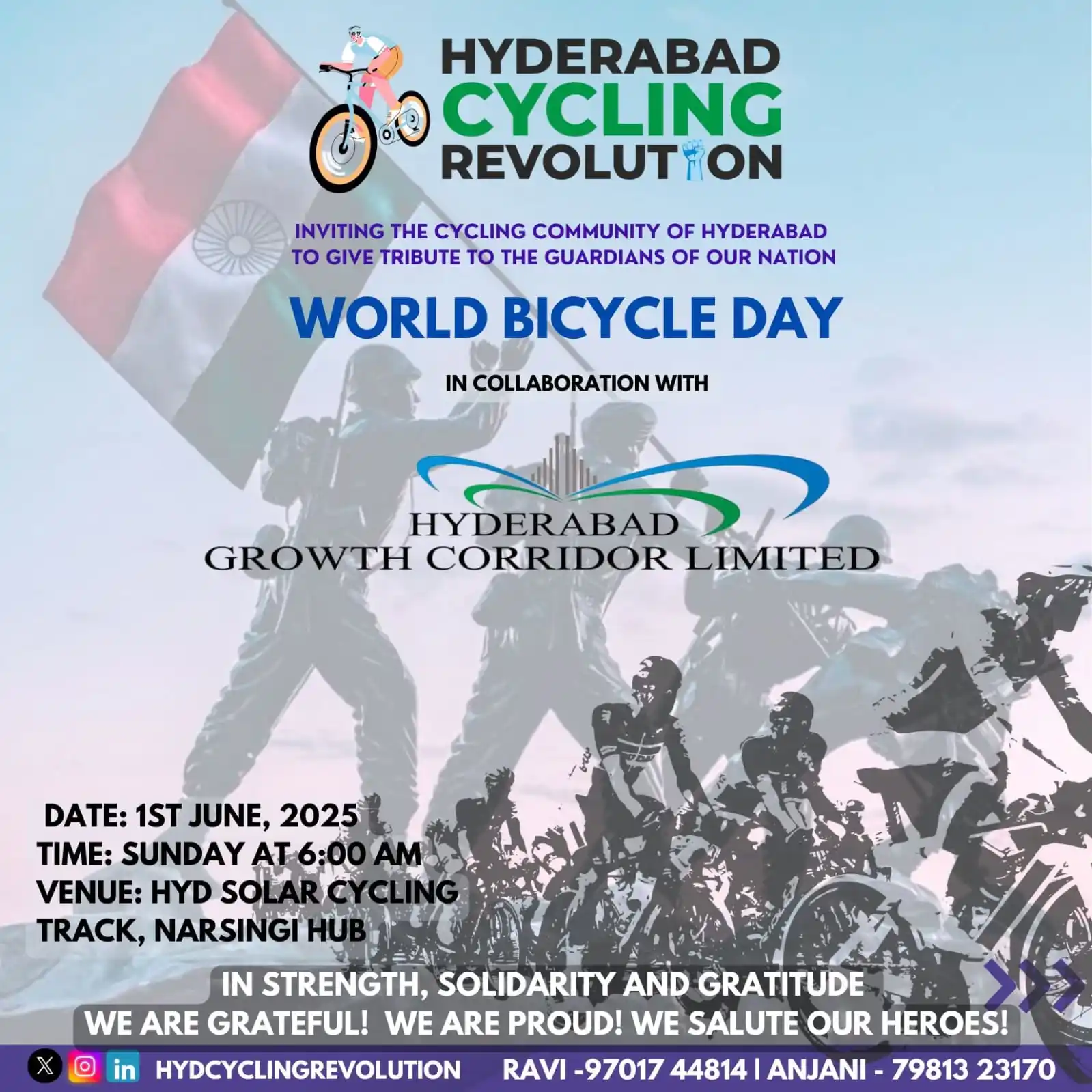 Image from Hyderabad Cycling Revolution: World Bicycle 🚲 Day : HGCL...