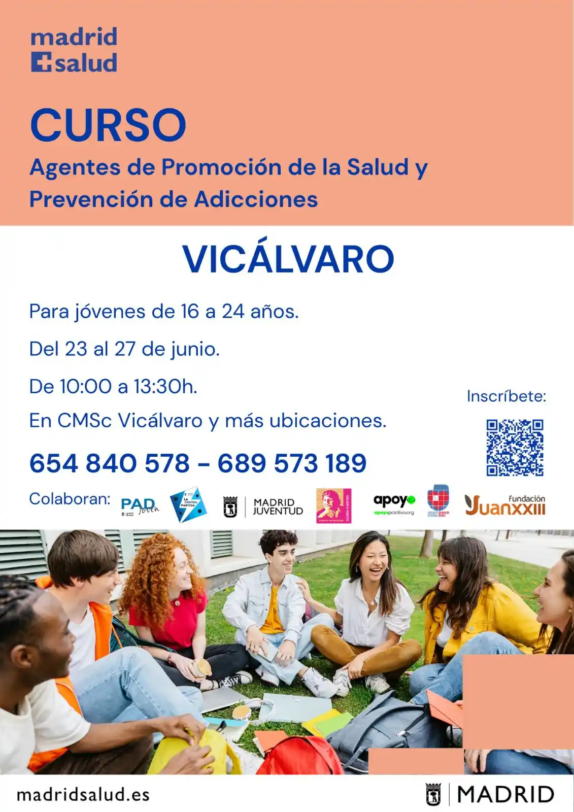 Image from Información Juvenil de Madrid: 🙌 ¡Ya están abiertas las inscripciones para el curso de Vicálvaro de ...
