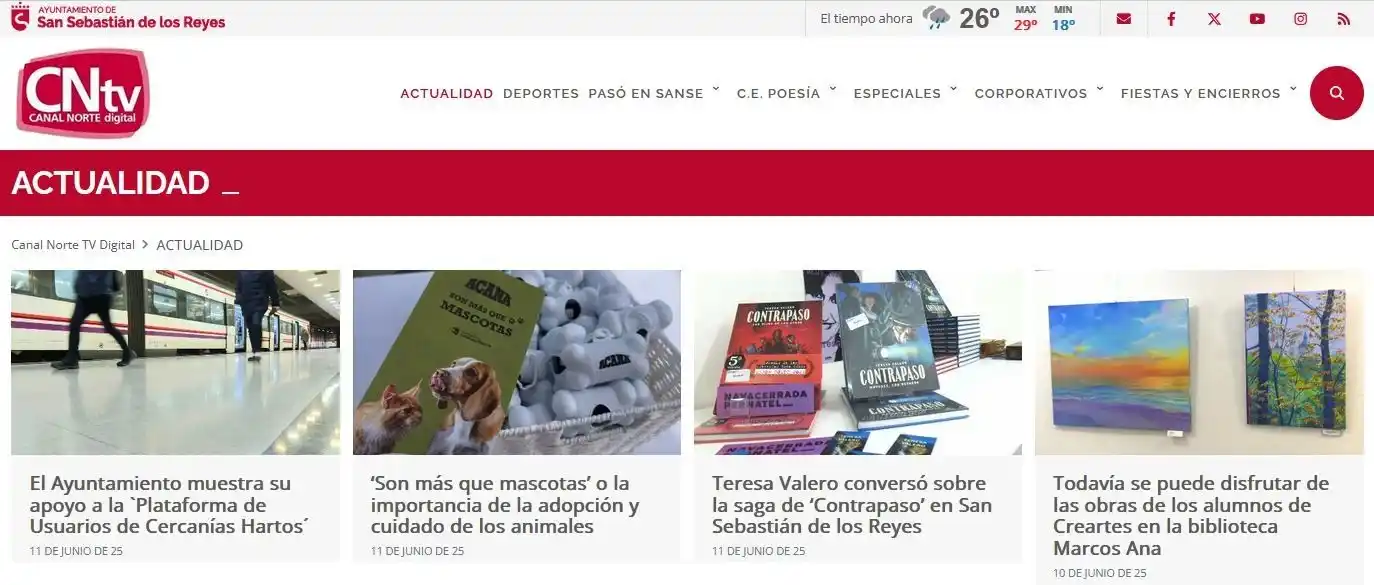 Image from Ayuntamiento de San Sebastián de los Reyes: 11.06.2025 I Hoy en <a class="text-blue-500 hover:underline cursor-poi...