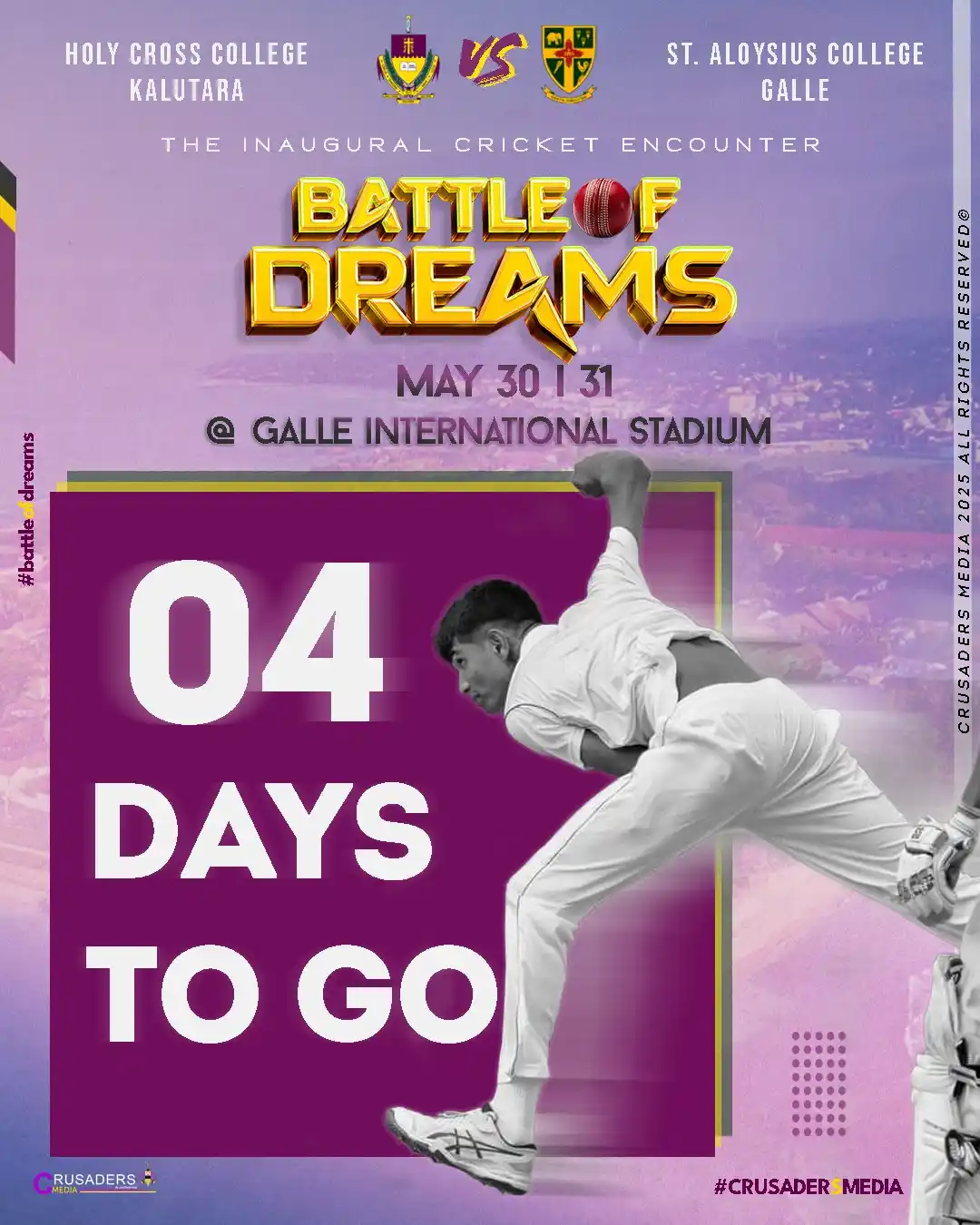 Image from Crusaders’ Media Official : *4 Days to Go!🔥* _Two teams. One dream. Who will rise?_ In just 4 da...