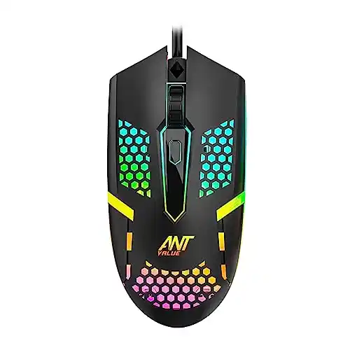 Image from CouponClip {Deals & Offers}: Ant Value GM1103 Gaming Mouse, USB Optical Computer Mice with RGB Back...