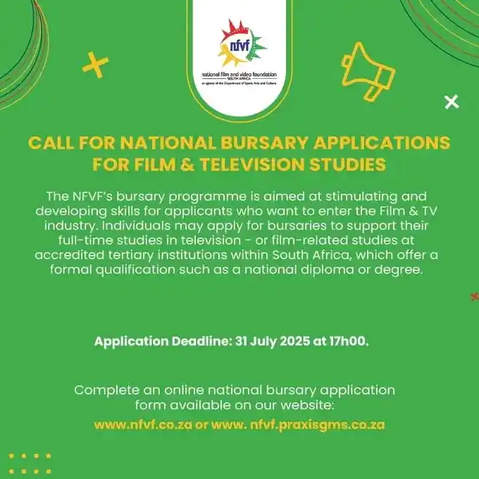 Image from Opportunities With Thabang: Aspiring filmmakers & TV creatives, the NFVFSouthAfrica is offering bu...