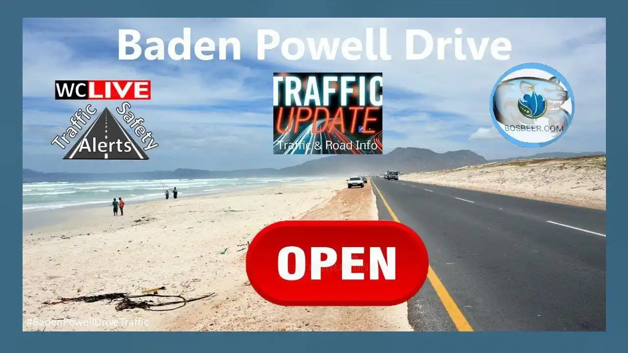 Image from WCLive Traffic & Safety Alerts: BADEN POWELL DRIVE from Stellenbosch to Sunrise Circle - Light misty...
