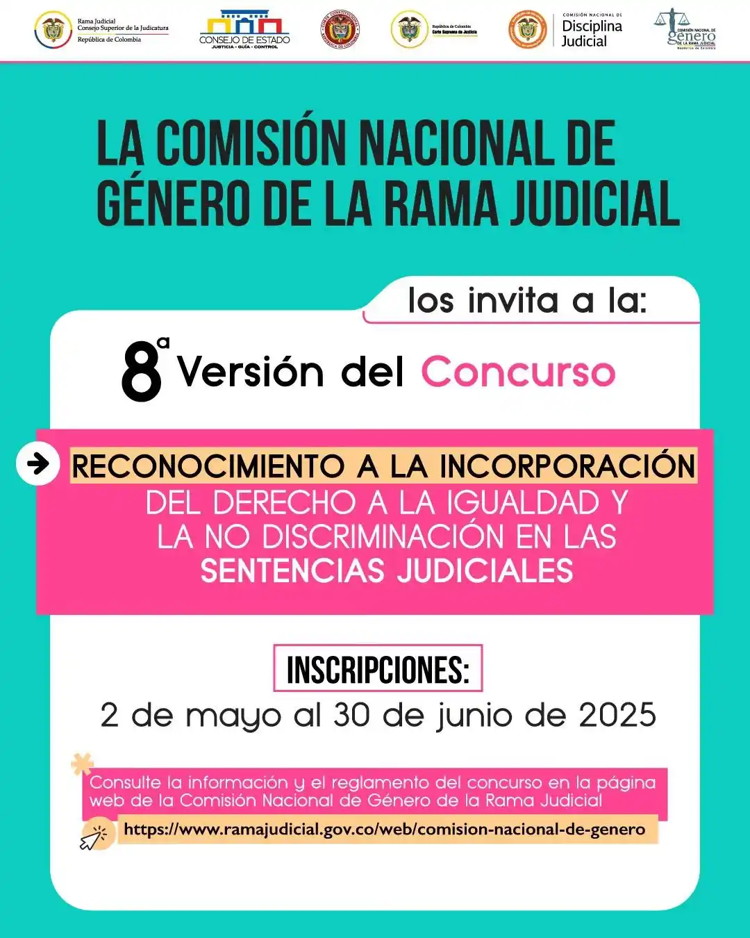 Image from Consejo Superior de la Judicatura: *Buenos días* <a class="text-blue-500 hover:underline cursor-pointer"...