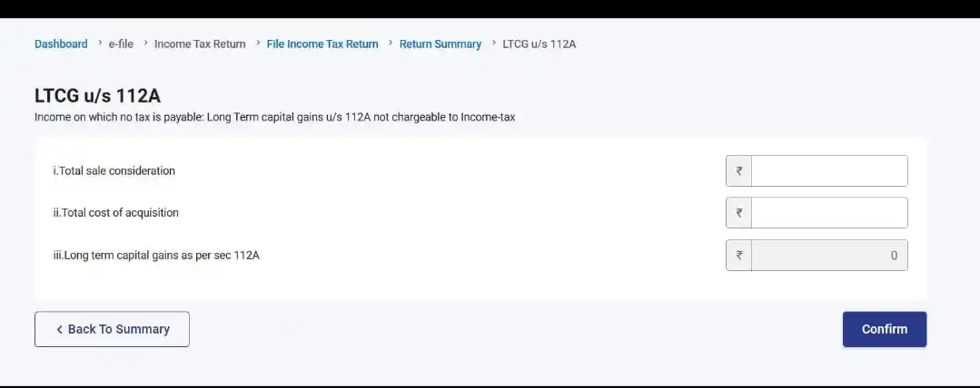 Image from Klath Consultancy Private Limited: Changes in ITR-1 and ITR-4 Long-term capital gain extent to exemption ...