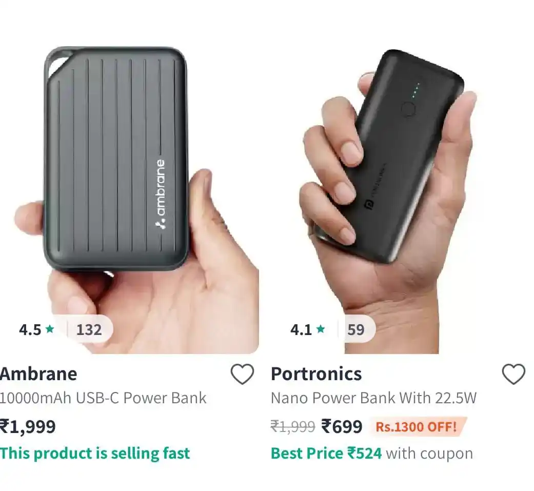 Image from CouponClip {Deals & Offers}: Crazy Accessories Deals only on Myntra!! Power Banks from Rs. 499 onl...