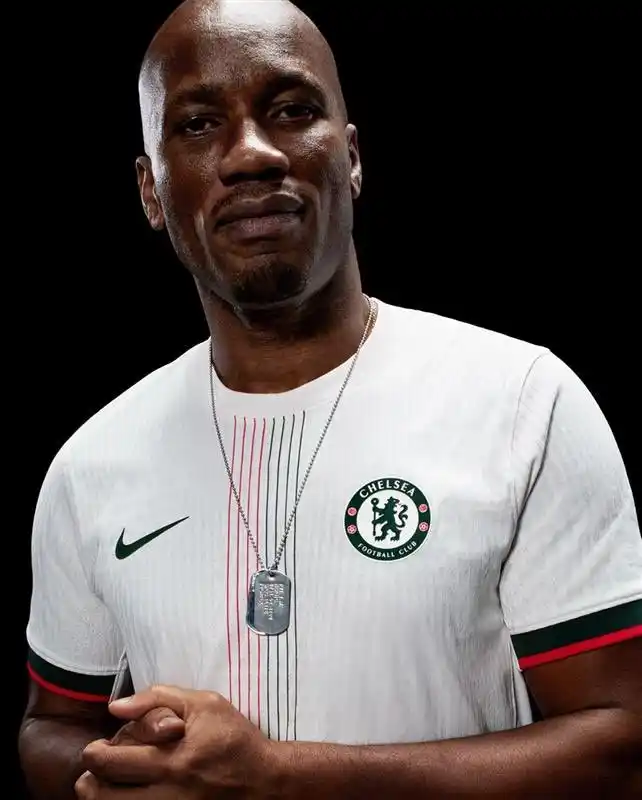 Image from Fastest Goal Zone™ ⚽🔥: Didier Drogba in the Chelsea 2025/26 Away Kit. 👑 <a class="text-bl...