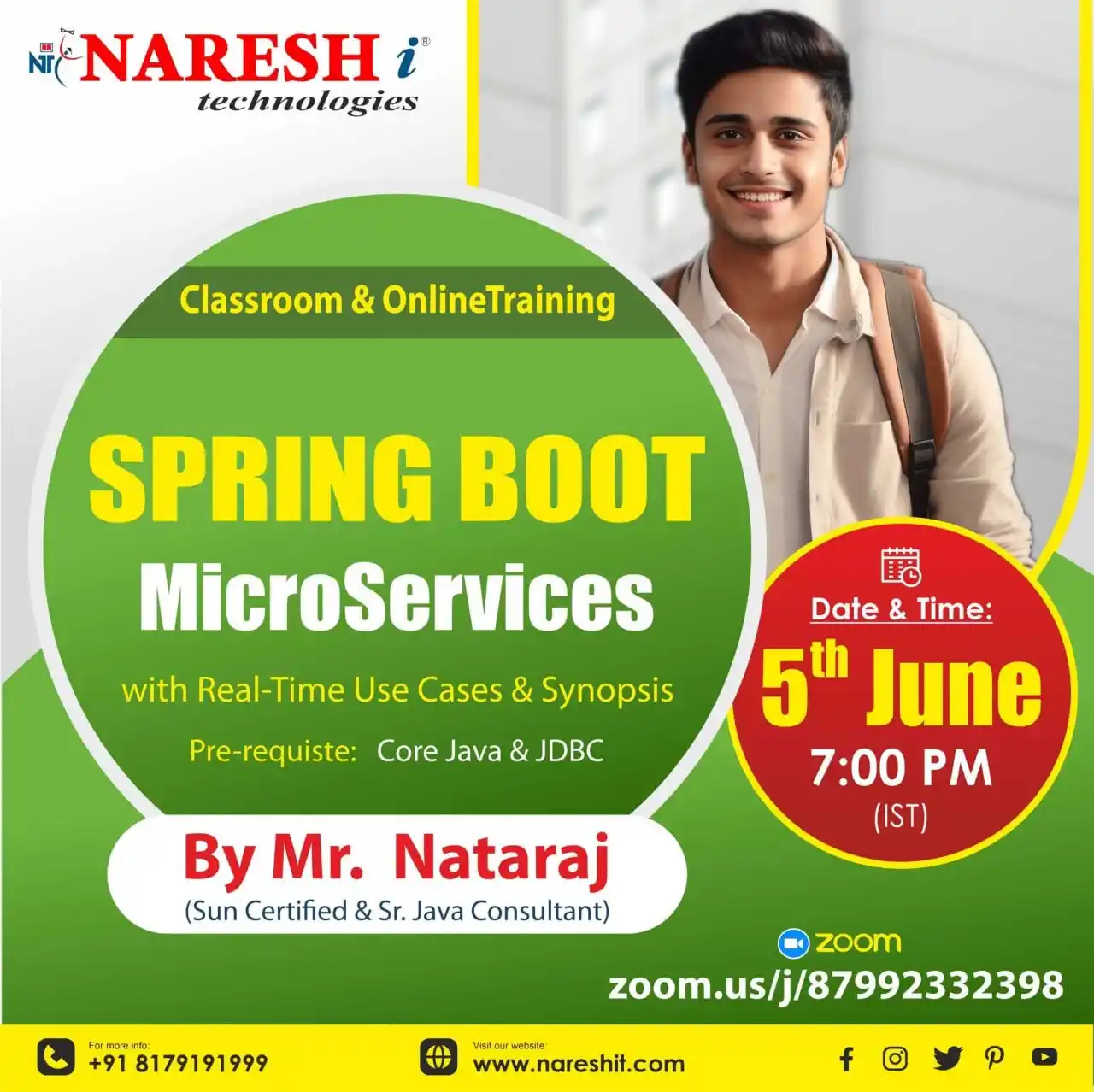 Image from Naresh IT: ✍️ Enroll Now: https://t.ly/SbMsr-5J 👉 *Spring Boot & Microservices b...