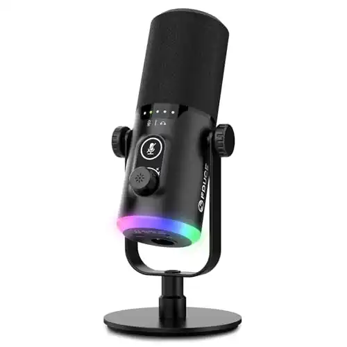 Image from CouponClip {Deals & Offers}: FDUCE USB/XLR Gaming Microphone with Desktop Stand,Vocal Dynamic Micro...