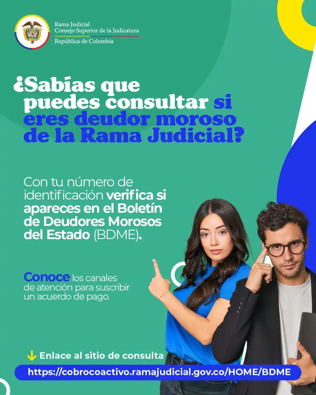 Image from Consejo Superior de la Judicatura: *Feliz jueves ☀️* *¿Eres deudor moroso de la Rama Judicial? 👩🏻💻🧑...