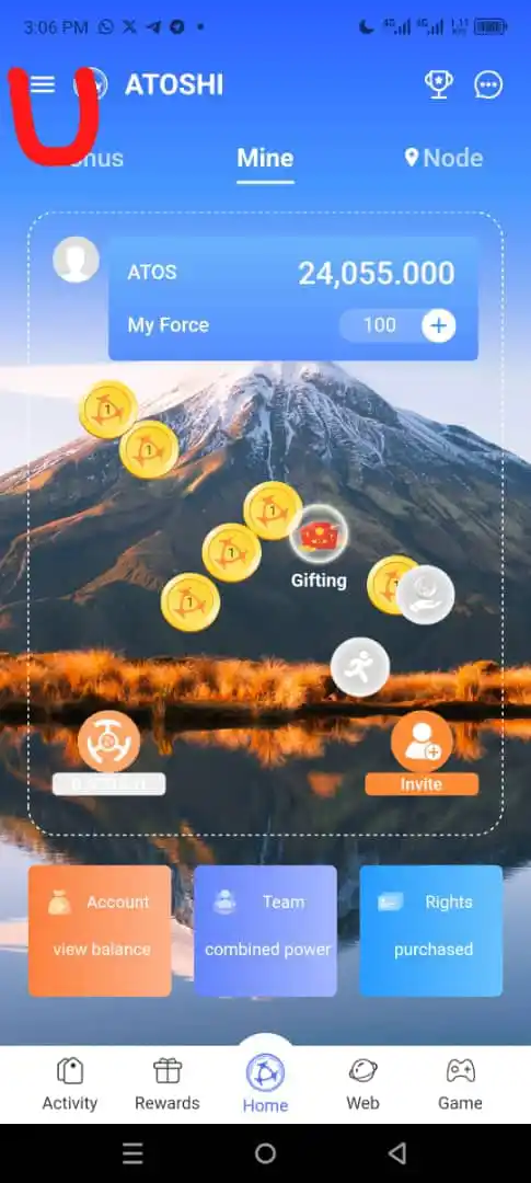 Image from ULTINEX Crypto HUB: If you have registered on the Atoshi Global project that was shared in...