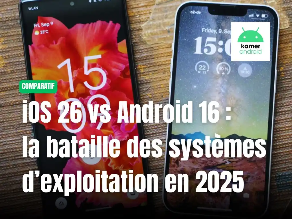 Image from KAMERANDROID: 🚀 *_iOS 26 vs Android 16 : La bataille des OS en 2025 est lancée !_* ...