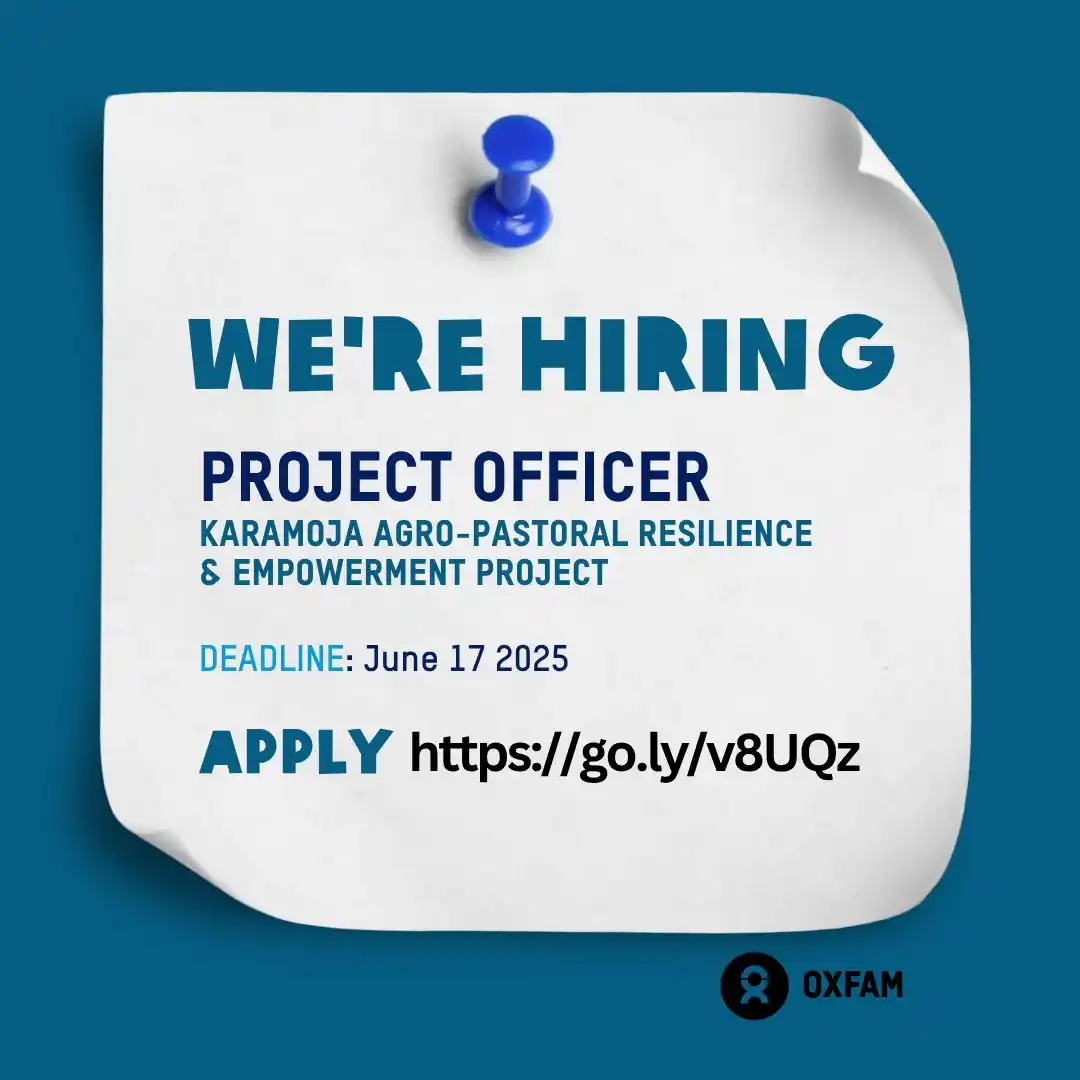Image from Jobs In uganda now 🇺🇬: JOIN OUR TEAM POSITION: Project Officer, Karamoja Agro- Pastoral Resi...