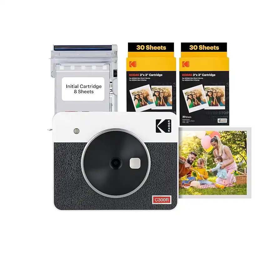 Image from Offerte Qui: 🔘 *KODAK Mini Shot 3 Retro 4PASS 2-in-1 Fotocamera Istantanea & Stamp...