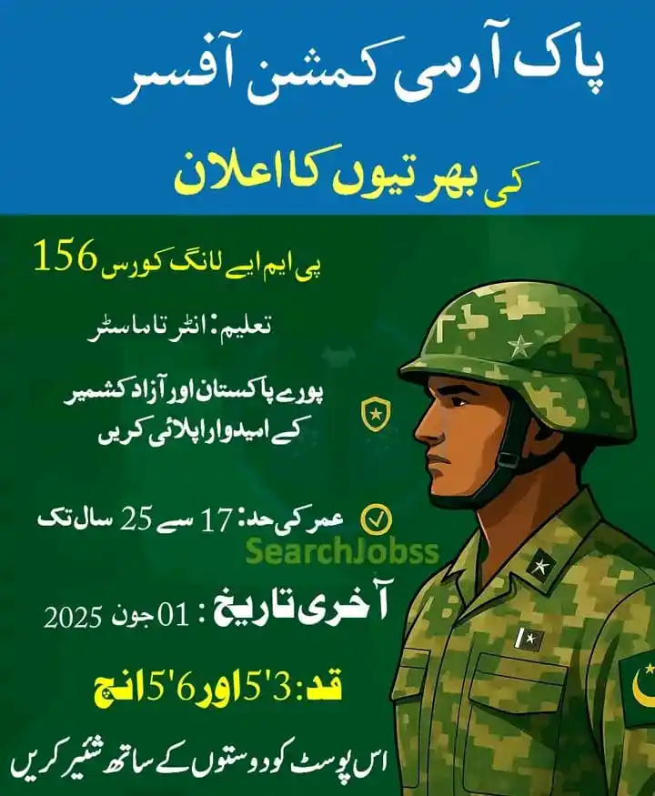 Image from Jobs Info In Pakistan: *Latest Pak Army Commission OfficerJobs 2025* *پاک آرمی میں شاندار نو...
