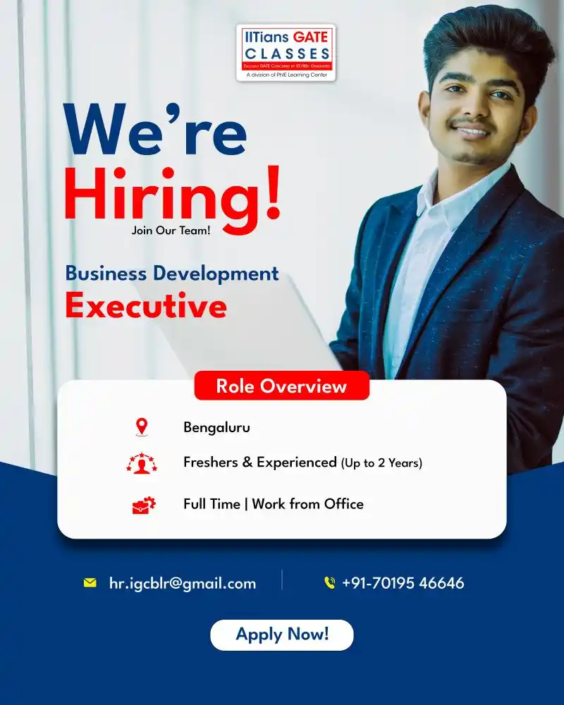 Image from Karnataka Jobs: 🌟 Launch Your Career with IITians GATE Classes! 🌟 Are you ready to g...