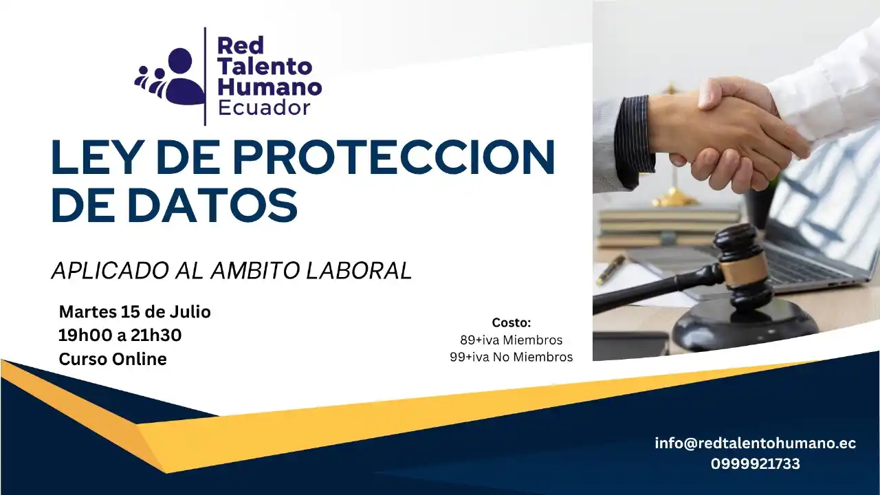 Image from Red de Talento Humano Del Ecuador: *Ley de protección de datos personales 2025* Revisión de la ley de pro...