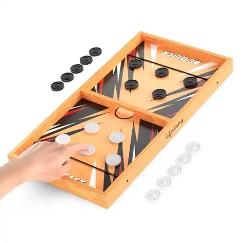 Image from CouponClip {Deals & Offers}: Lifelong Slingo 3-in-1 Wooden Board Game | Sling Puck, Ludo, Snakes & ...