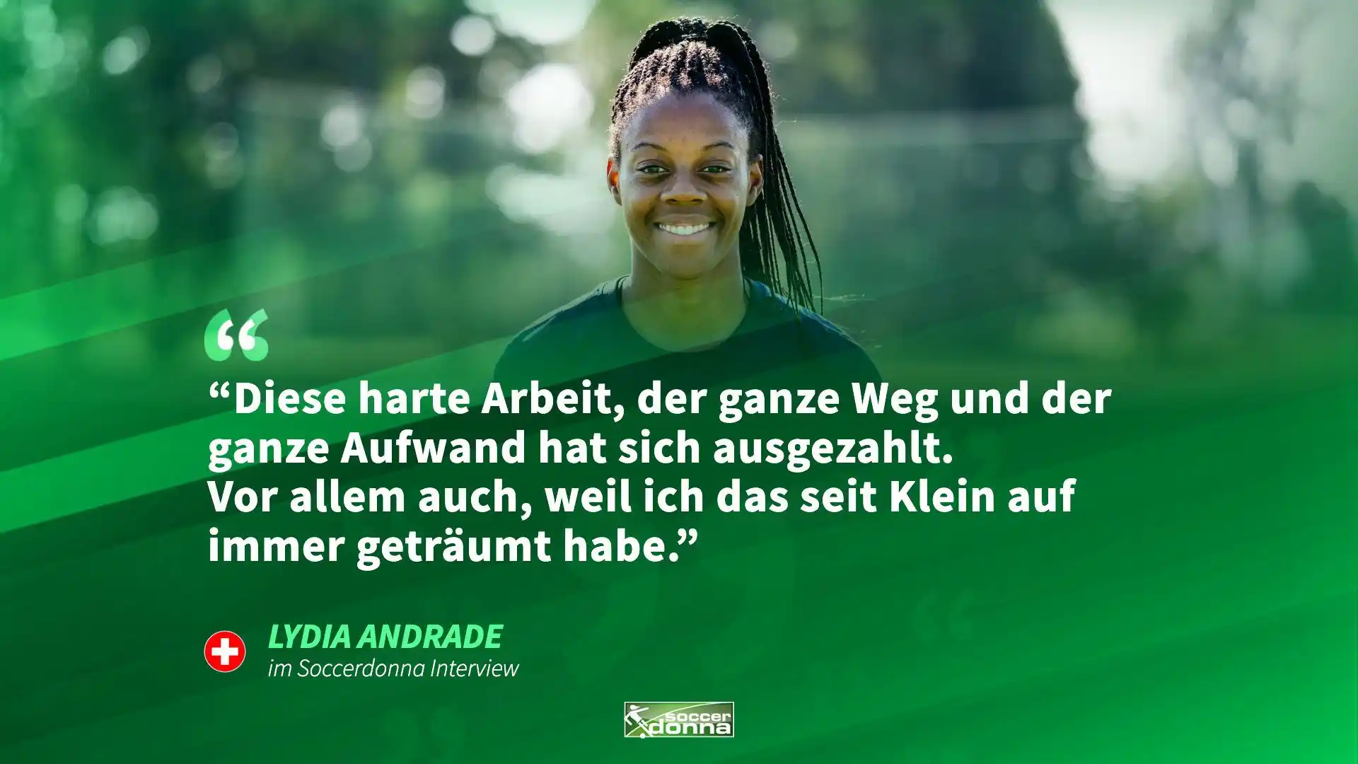 Image from Soccerdonna.de: Lydia Andrade hat in ihrer Karriere schon einige Höhen und Tiefen erle...