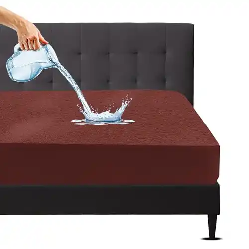 Image from CouponClip {Deals & Offers}: Mattress Protector 100% Waterproof Cotton‑Feel King Size Mattress Prot...