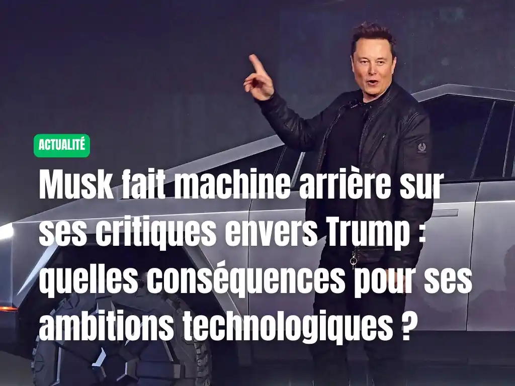 Image from KAMERANDROID: 🚨 *Musk calme le jeu avec Trump !* 🤝 Elon Musk revient sur ses criti...