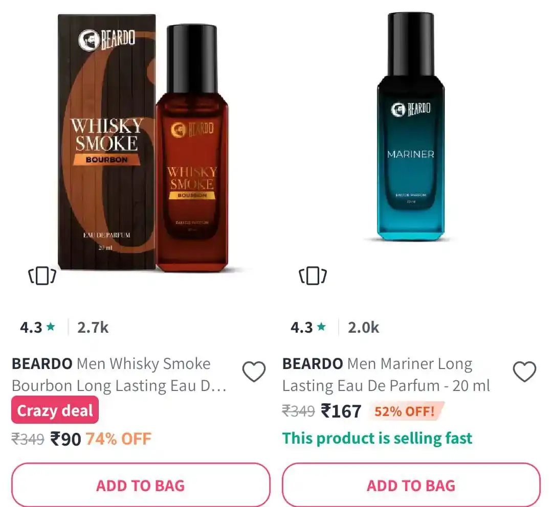 Image from CouponClip {Deals & Offers}: Myntra | Beardo Perfume Starting from Rs.90 👉https://myntr.in/VFSsMI...