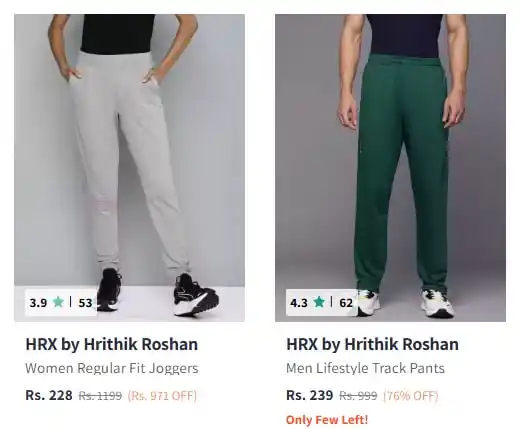 Image from CouponClip {Deals & Offers}: Myntra | Hrithik Roshan Track Pants Starts At 228. https://myntr.in/N...