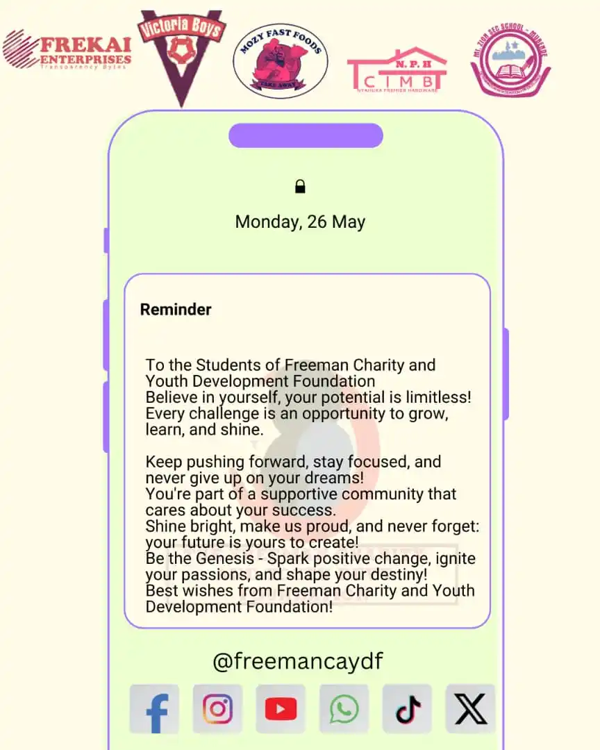 Image from FREEMAN CHARITY AND YOUTH DEVELOPMENT FOUNDATION: *Our students go make us proud* > <a class="text-blue-500 hover:underl...