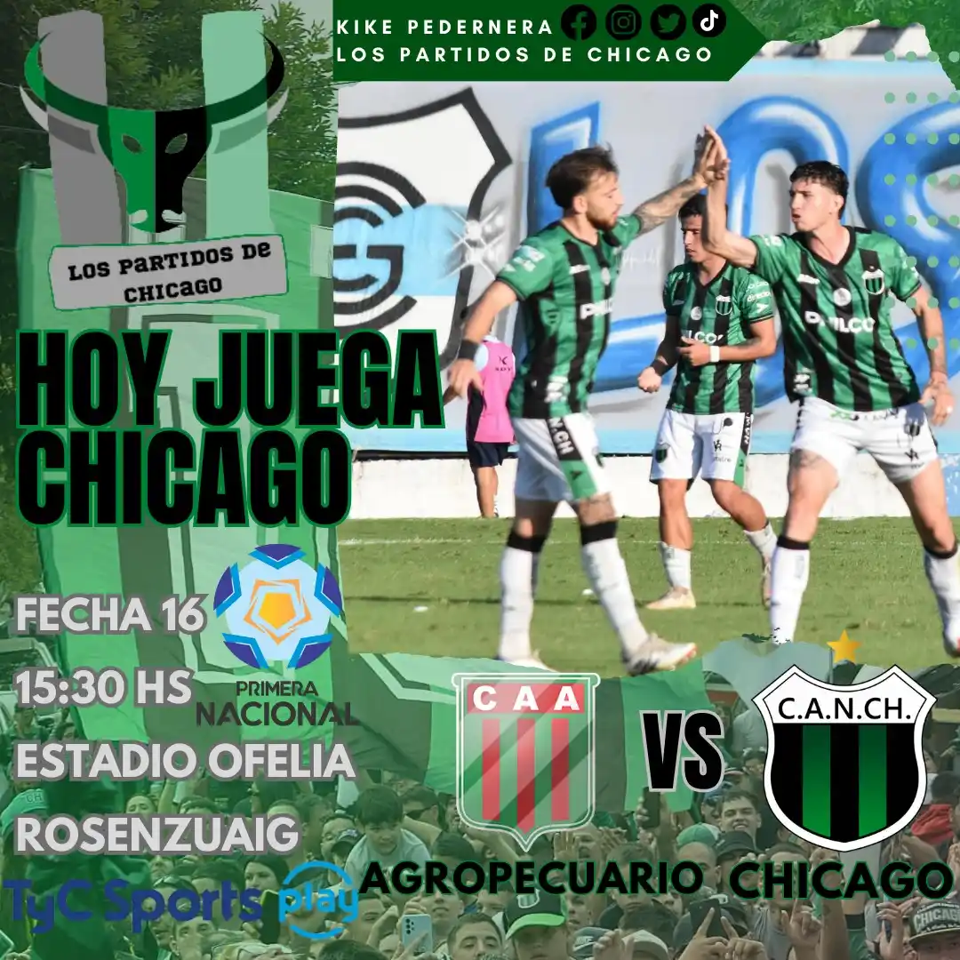 Image from Info Los Partidos De Chicago por Kike Pedernera 🐂📻🍀🖤: ✍🏼 Por @kike_pedernera Luego de 14 días, hoy @nuevachicago visita a...