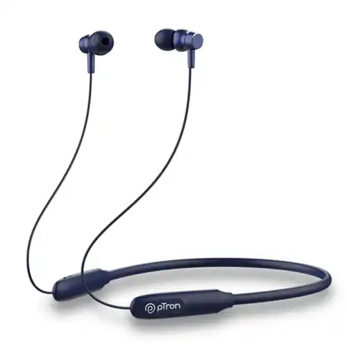 Image from CouponClip {Deals & Offers}: pTron Tangent Flex Bluetooth 5.3 Wireless In Ear Headphone with Mic, 3...