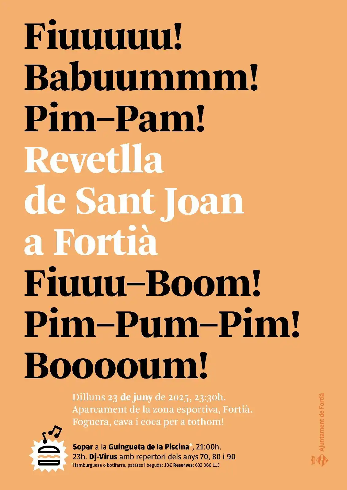 Image from Fortià Informa: 🎆Revetlla de Sant Joan a Fortià.🔥 🗓 Dilluns 23 de juny 🕘 21.00h S...