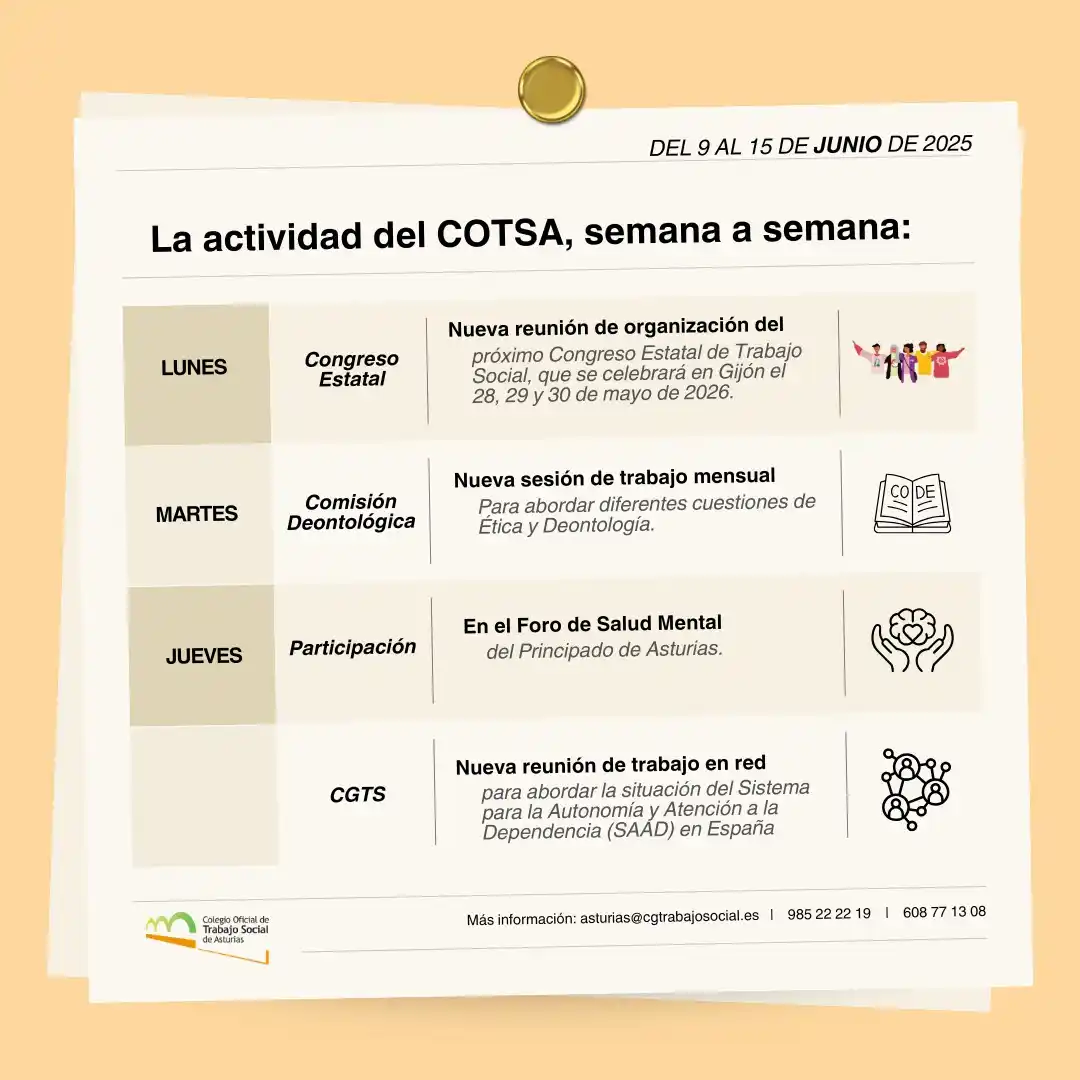 COTSA - Colegio Oficial de Trabajo Social de Asturias post