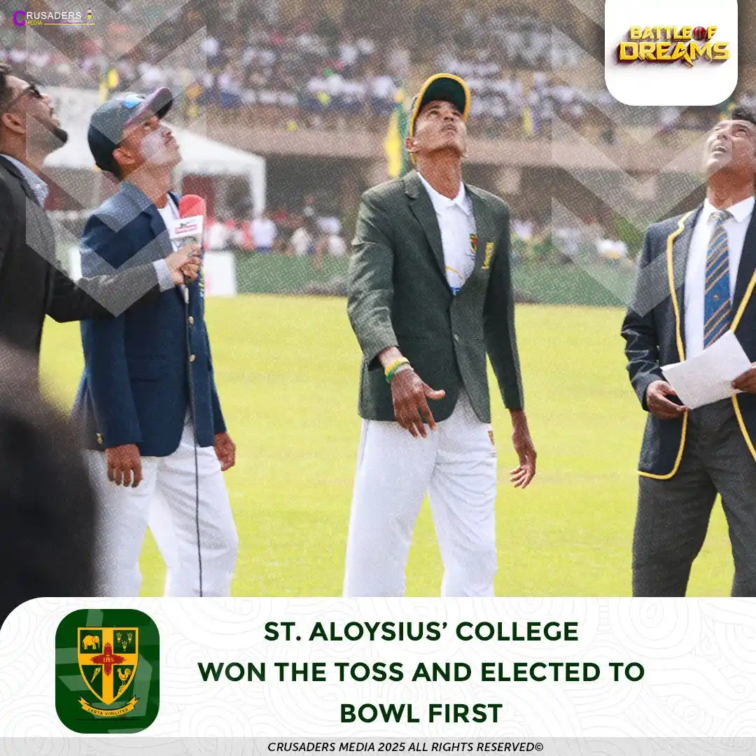 Image from Crusaders’ Media Official : *The coin has spoken! 🪙* St. Aloysius’ College wins the toss and ch...