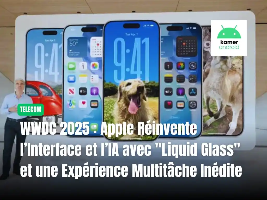 Image from KAMERANDROID: 🚀 _*WWDC 2025 : Apple Révolutionne Tout !*_ 🚀 _Découvrez Liquid Gla...