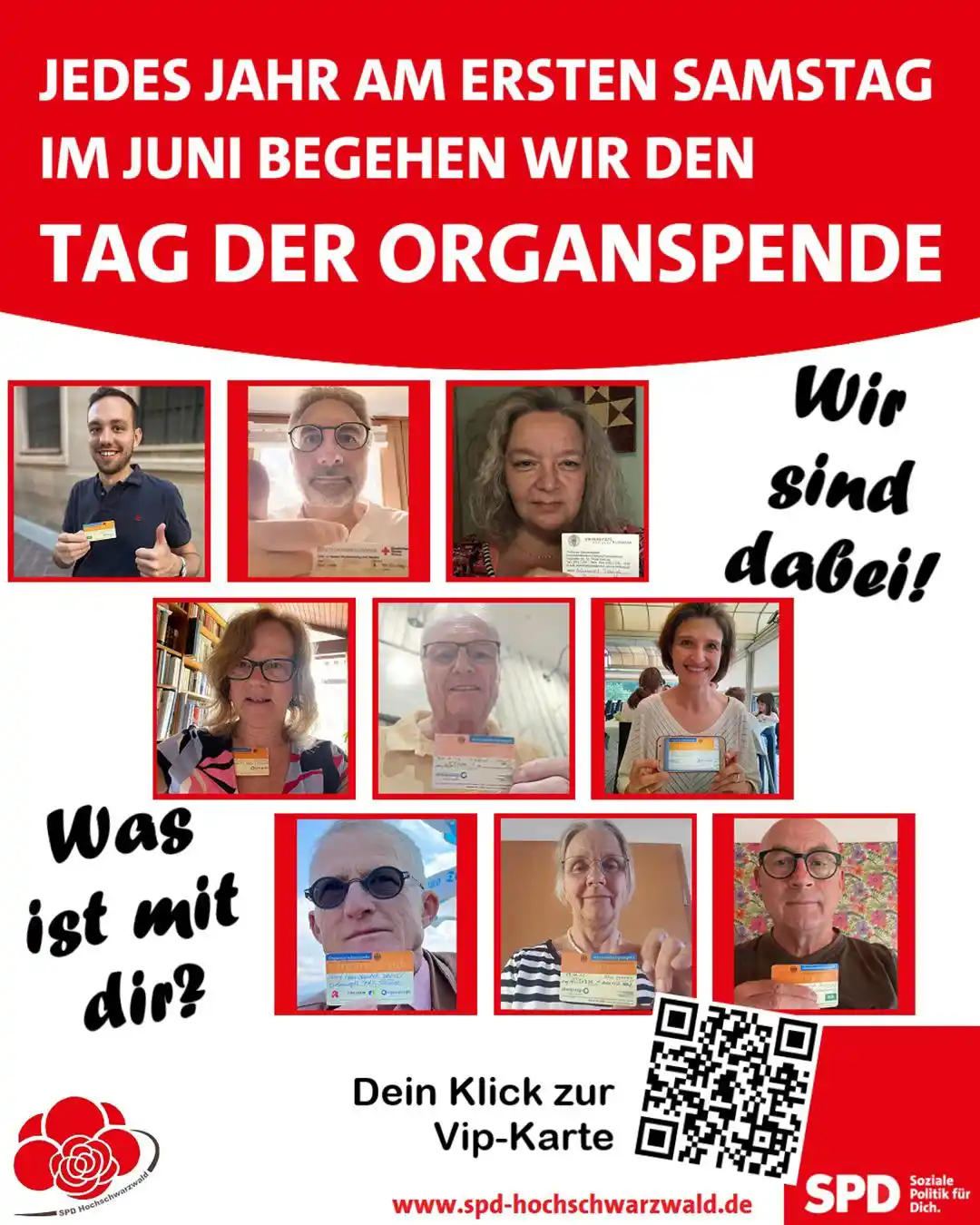 Image from SPD Hochschwarzwald : Zum Tag der Organspende In diesem Jahr begehen wir zum 42. Mal den "T...