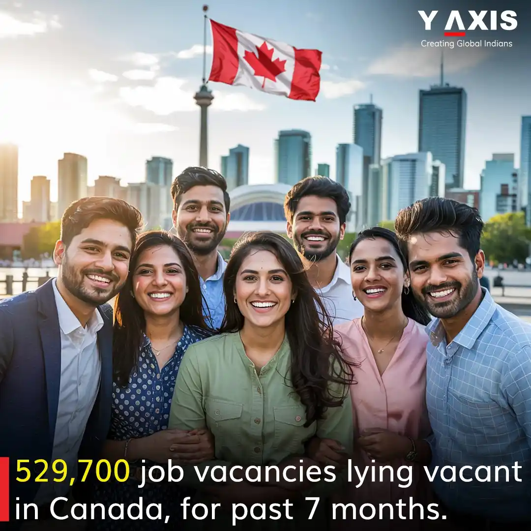 Image from Y-Axis Overseas: 529,700 job vacancies lying vacant in Canada, for past 7 months. Cana...