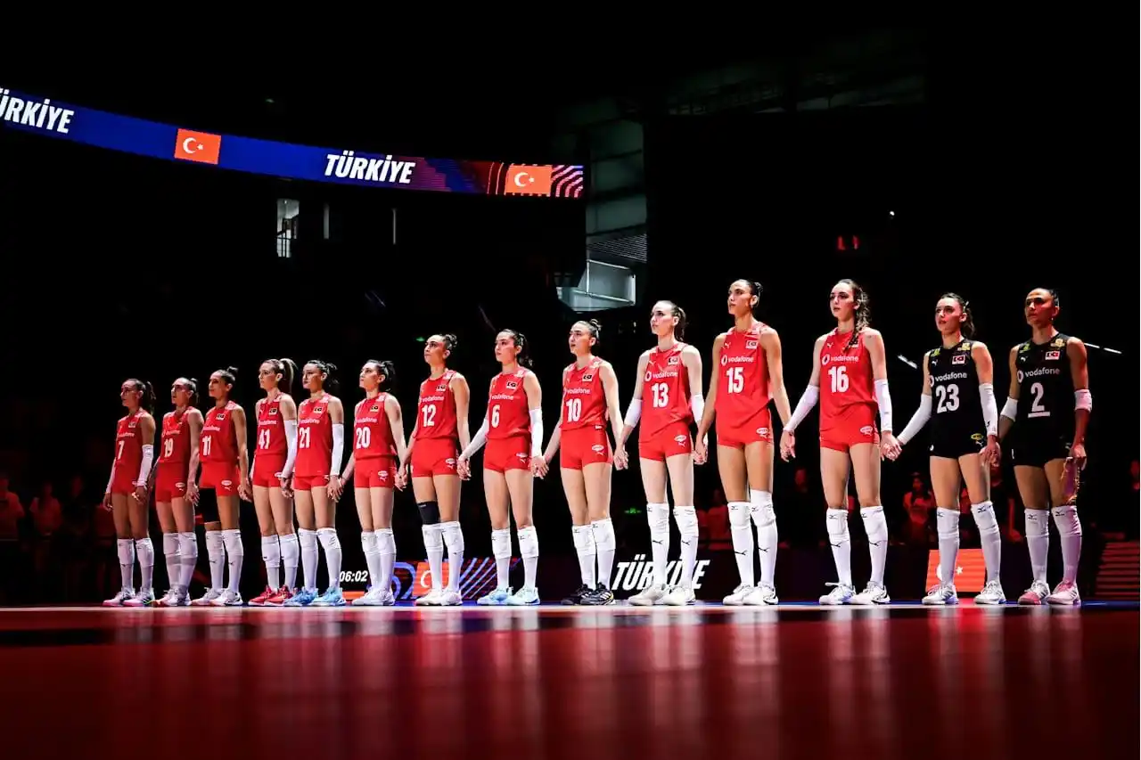 Image from ANKA Haber Ajansı: A Milli Kadın Voleybol Takımı Millet Ligi Çin etabında dörtte dört yap...