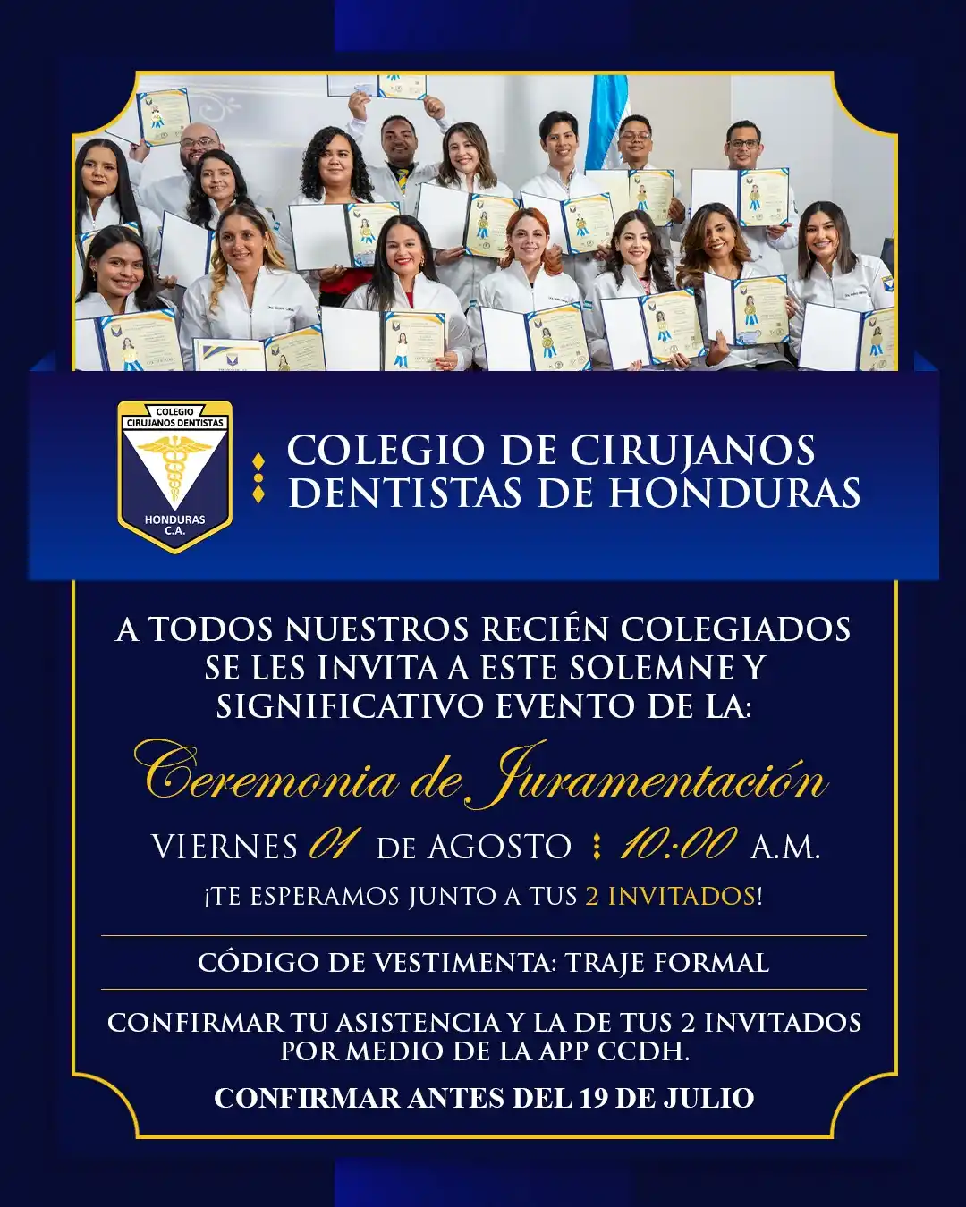 Image from CCDH | Difusión: 🗓️ ¡Actualización de fecha! 🗓️ Felicitamos a los nuevos profesionale...