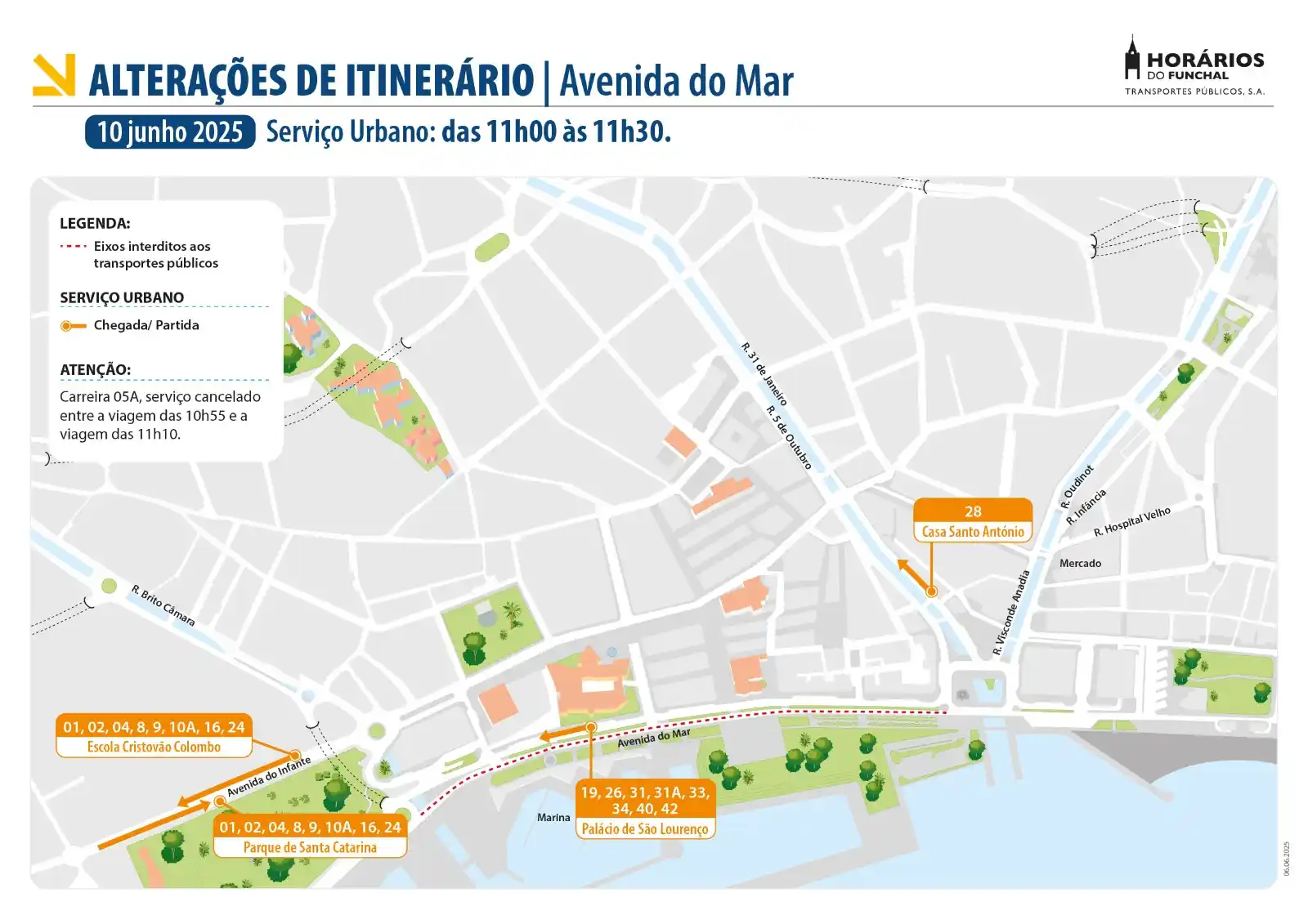 Horários do Funchal post