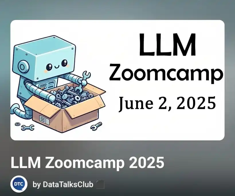 Image from aiNarabic 💭: انطلاق الأسبوع الأول من مخيم LLM Zoomcamp 2025 التطبيقي 🔥🚀 بدأت فعا...